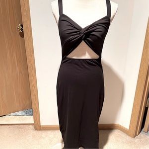 EUC Pink Lily Cut Out Fitted Midi Dress